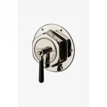 Waterworks 05-33532-83169 - Regulator Thermostatic Control Valve Trim with Black Lever Handle in Nickel