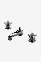 Waterworks 07-87051-08647 - Aero Low Profile Three Hole Deck Mounted Lavatory Faucet with Metal Cross Handles in Chrome, 1.2gp