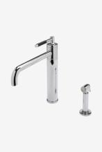 Waterworks 07-96324-46245 - Universal Modern One Hole High Profile Kitchen Faucet, Metal Lever Handle and Spray in Vintage