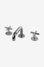 Waterworks 07-06642-55786 - COMMERCIAL ONLY Flyte Low Profile Three Hole Deck Mounted Lavatory Faucet with Metal Cross