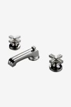 Waterworks 07-58729-43473 - Boulevard Low Profile Three Hole Deck Mounted Lavatory Faucet with Metal Cross Handles in Shadow,