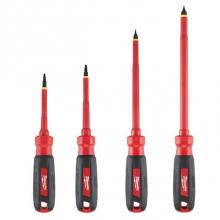 Milwaukee Tool 48-22-2205 - 4Pc Ins Scrwdrver Set Withsqdr