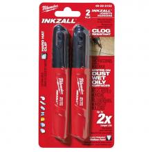 Milwaukee Tool 48-22-3102 - 2Pk Black Medium Pt Inkzall Markers