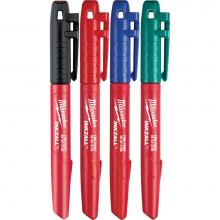 Milwaukee Tool 48-22-3106 - 4Pk Colored Fine Pt Inkzall Markers