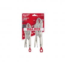 Milwaukee Tool 48-22-3702 - 2 Piece 7'' And 10'' Curved Jaw Locking Pliers With Maxbite