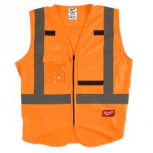 Milwaukee Tool 48-73-5071 - High Visibility Orange Safety Vest - S/M (Csa)