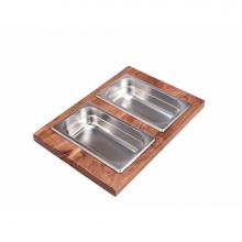 Nantucket Sinks PS20-CS2L - Prep Station 2 Piece Large Rectangle Condiment Server