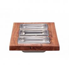 Nantucket Sinks T20-CSREC3 - Prep Station 3 Piece Rectangular Condiment Server