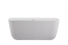 Elegant BT10559GW - 59 inch soaking bathtub in glossy white