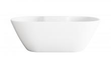 Elegant BT30567GW-WHT - 67 inch Bathtub in Glossy White with Polished White Trim