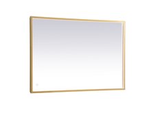 Elegant MRE62730BR - Pier 27x30 inch LED mirror with adjustable color temperature 3000K/4200K/6400K in brass