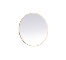 Elegant MRE63040BR - Pier 30x40 inch LED mirror with adjustable color temperature 3000K/4200K/6400K in brass