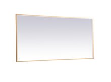 Elegant MRE63672BR - Pier 36x72 inch LED mirror with adjustable color temperature 3000K/4200K/6400K in brass