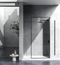 Elegant SD188-3576MBK - Fixed framed shower door 35 x 76 Matte Black