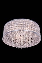 Elegant V2914F16C/RC - Amelie 6 Light Chrome Flush Mount Clear Royal Cut Crystal