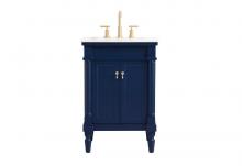 Elegant VF13024BL - 24 inch Single bathroom vanity in blue