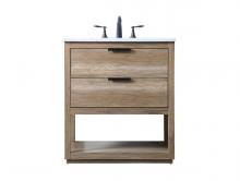 Elegant VF19230NT - 30 Inch Single Bathroom Vanity In Natural Oak