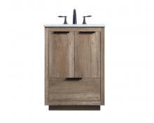 Elegant VF19424NT - 24 Inch SIngle Bathroom Vanity In Natural Oak