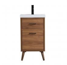 Elegant VF41018WB - 18 inch bathroom vanity in walnut brown