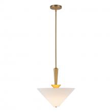 Alora Lighting PD497016BGWL - Bridgette 16-in Brushed Gold/White Linen Socket Pendant