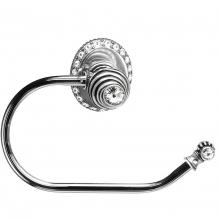 Carpe Diem Hardware 1853R-9 - Cache Ll Large Swing Tissue Reeded Ring Right w/ 42 Rivoli Swarovski Crystals