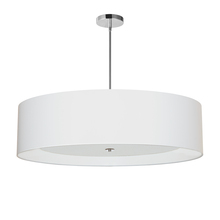 Dainolite HEL-344P-PC-WH - 4 Light Polished Chrome Helena Pendant w/ White Shade and White Fabric Diffuser