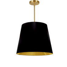 Dainolite ODR-M-698 - 1 Light Oversized Drum Pendant Medium Black/Gold Shade