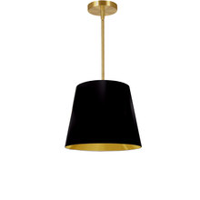 Dainolite ODR-S-698 - 1 Light Oversized Drum Pendant Small Black/Gold Shade