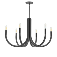 Dainolite WAN-286C-MB - 6 Light Incandescent Chandelier, Matte Black