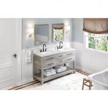 Jeffrey Alexander VN2WAV-60-WG-NT - 60'' Weathered Grey Wavecrest Vanity