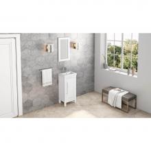 Jeffrey Alexander VN2CAD-18-WH-NT - 18'' White Cade Vanity