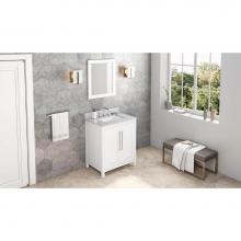 Jeffrey Alexander VN2CAD-30-WH-NT - 30'' White Cade Vanity