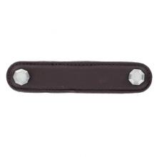 Vicenza Designs K1162-4-SN-BR - Archimedes, Pull, Leather, 4 Inch, Brown, Satin Nickel
