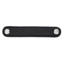 Vicenza Designs K1162-5-SN-BL - Archimedes, Pull, Leather, 5 Inch, Black, Satin Nickel