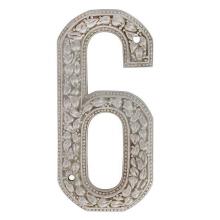 Vicenza Designs NU06-SN - San Michele, Number 6, Satin Nickel