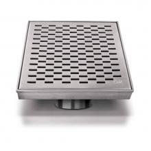 QM Drain 33.300.01 - Delmar Series. Delta Line. 5 3/4'' Square Drain. Satin fin.