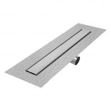 QM Drain 33.500.36FSO - Delmar Series. 36'' Standard length Side Outlet linear drain. Mist (Tile-in) Line. Frame