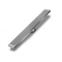 QM Drain 33.100.32 ST - Delmar Series. 32'' Standard length Plain Edge linear drain. Nami Line. Satin