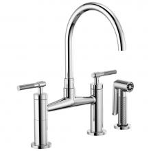 Brizo Canada 62543LF-PC - Arc Spout Bridge, Knurled Handle