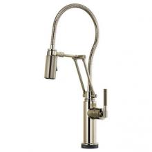 Brizo Canada 64143LF-PN - Smarttouch Articulating Faucet With Knurled Handle And Finis