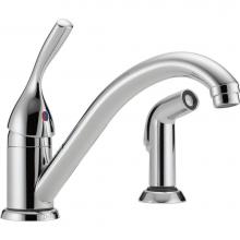 Delta Canada 175-DST - 134 / 100 / 300 / 400 Series Single Handle Kitchen Faucet with Spray