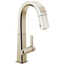 Delta Canada 9993-PN-DST - Single Handle Pull Down Bar/Prep Faucet