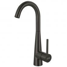 Franke Residential Canada STL-BR-IBK - Steel 14.4-in Single Handle Swivel Spout Kitchen Prep / Bar Faucet in Industrial Black, STL-BR-IBK