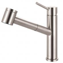 Franke Residential Canada STL-PO-304 - Steel 9-in Single Handle Pull-Out Kitchen Faucet in Stainless Steel, STL-PO-304