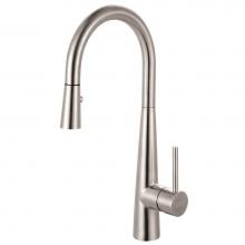 Franke Residential Canada STL-PR-304 - Steel 16.7-in Single Handle Pull-Down Kitchen Faucet in Stainless Steel, STL-PR-304