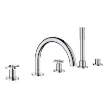 Grohe Canada 25274000 - 5-Hole 2-Handle Deck Mount Roman Tub Faucet with 1.75 GPM Hand Shower