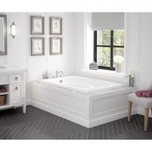 Maax Canada 100027-001-001-000 - Temple 59.75 in. x 40.75 in. Alcove Bathtub with Whirlpool System End Drain in White