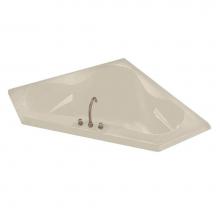 Maax Canada 100053-001-004-000 - Tryst 59.25 in. x 59.25 in. Corner Bathtub with Whirlpool System Center Drain in Bone