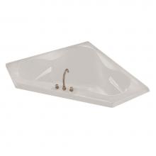 Maax Canada 100053-001-007-000 - Tryst 59.25 in. x 59.25 in. Corner Bathtub with Whirlpool System Center Drain in Biscuit