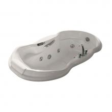 Maax Canada 100082-094-007 - Palace 71.5 in. x 37.25 in. Drop-in Bathtub with Combined Hydromax/Aerofeel System End Drain in Bi